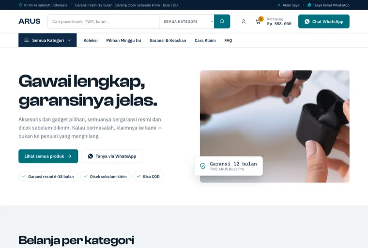 Buka demo hidup template Elektronik & Aksesoris